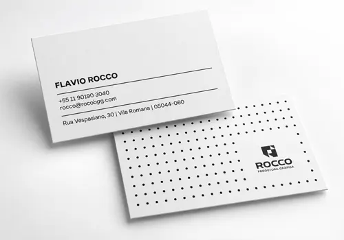 Cartões de Visita com Acabamento Especial Flavio Rocco