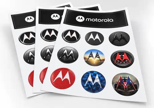 Cartelas de Adesivos Motorola